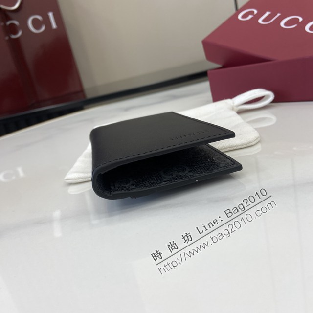 Gucci專櫃古馳最新款Emblem系列雙折卡片夾錢包卡包 jh2601型號：818953